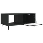vidaXL Table basse Noir 90 x 50 x 40 cm Bois d'ingénierie