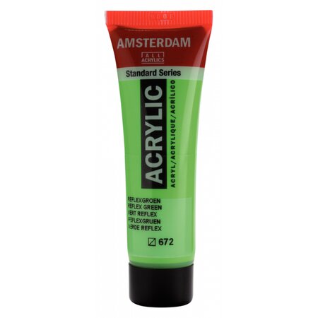 Peinture acrylique en tube vert reflex 20ml - amsterdam