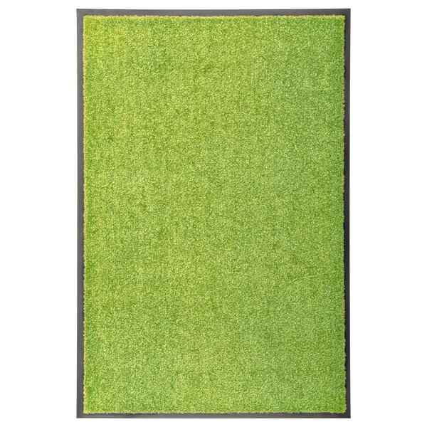 vidaXL Paillasson lavable Vert 60x90 cm