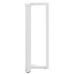 vidaXL Pieds de table de bar en T  2 pièces  blanc  50 x 35 x (100-101) cm  acier