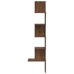 vidaXL Étagère d'angle murale chêne marron bois ingénierie
