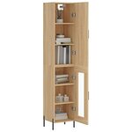vidaXL Buffet haut Chêne sonoma 34 5x34x180 cm Bois d'ingénierie