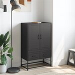 vidaXL Buffet haut noir 68x39x111 5 cm acier