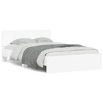 vidaXL Cadre de lit avec tête de lit et LED blanc 120x190 cm