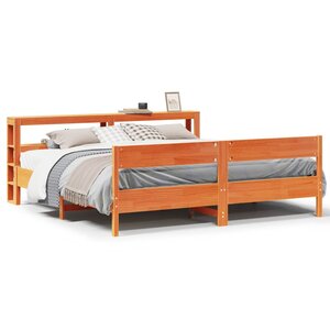 vidaXL Cadre de lit sans matelas cire marron 180x200cm bois pin massif