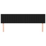 vidaXL Têtes de lit 2 Pièces Noir 90x5x78/88 cm Tissu