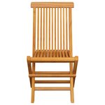 vidaXL Chaises de jardin et coussins bleu lot de 8 Bois de teck massif