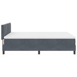 VidaXL Lit à ressort avec matelas et LED Gris foncé 140x190 cm Velours