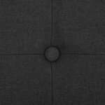 vidaXL Banc de rangement pliable Noir Faux lin