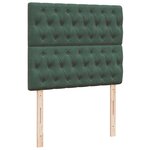 vidaXL Sommier à lattes de lit avec matelas LED vert foncé 120x190 cm
