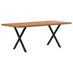 vidaXL Table à manger marron clair bois de chêne massif rectangulaire