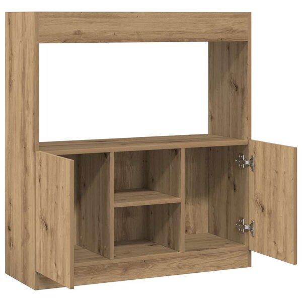 vidaXL Buffet haut chêne artisanal 92x33x100 cm bois d'ingénierie