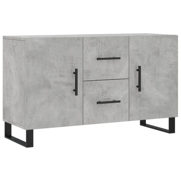 vidaXL Buffet gris béton 100x36x60 cm bois d'ingénierie