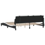 vidaXL Cadre de lit avec LED sans matelas Zadar noir et blanc 200x200 cm
