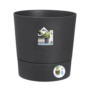 Pot de fleur rond Ø 43 x hauteur 43 cm - Intérieur extérieur 100  recyclé - Gris