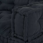 vidaXL Coussin de canapé sur palette 3 Pièces Anthracite tissu