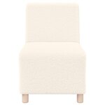 vidaXL Canapé modulaire sans accoudoirs Crème 55 cm Tissu imitation laine bouclée