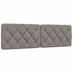 vidaXL Lit avec matelas taupe 160x200 cm tissu