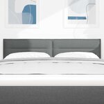 vidaXL Tête de lit Gris foncé tissu