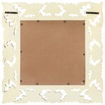 vidaXL Miroir sculpté à la main Blanc 50x50 cm Bois de manguier massif