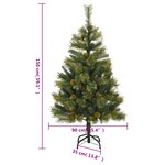 vidaXL Sapin de Noël artificiel articulé avec pommes de pin 150 cm