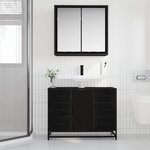 vidaXL Ensemble de mobilier de salle de bain 2 Pièces Chêne noir