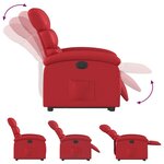 vidaXL Fauteuil inclinable électrique rouge similicuir