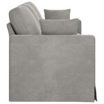 vidaXL Canapé Gris clair 228 x 78 x 80 cm Velours