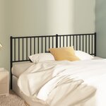 vidaXL Tête de lit métal noir 180 cm