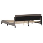 vidaXL Cadre de lit sans matelas taupe 200x200 cm tissu