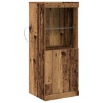 Buffet vidaXL avec éclairage LED Bois vieilli 41x37x100 cm
