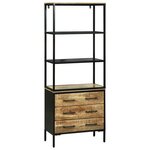 vidaXL Haut Armoire Marron 70 x 35 x 180 cm Bois de manguier massif