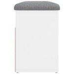 vidaXL Banc à chaussures Blanc 82x32x45 5 cm Bois d'ingénierie