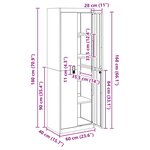vidaXL Armoire de rangement 2 Pièces Noir 60 x 40 x 180 cm Acier