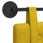 vidaXL Tête de lit suspendue Jaune Velours