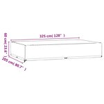 vidaXL Housse de salon de jardin 16 œillets 325x205x60cm rectangulaire