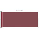 vidaXL Auvent latéral rétractable de patio 200x500 cm Rouge
