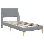 vidaXL Cadre de lit avec matelas Gris clair 100 x 200 cm Polyester