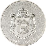Pièce de monnaie en Argent 5 Francs g 31.1 (1 oz) Millésime 2024 100 Years Swiss Franc RHINE VALLEY