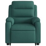 vidaXL Fauteuil inclinable électrique vert foncé tissu
