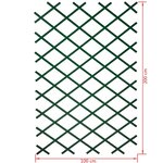 Nature Palissade de jardin 100 x 200 cm PVC Vert