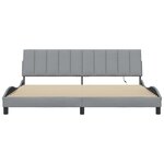 vidaXL Cadre de lit sans matelas gris clair 200x200 cm tissu