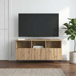 vidaXL Meuble TV 102 x 34 5 x 50 cm Chêne artisanal Bois d'ingénierie