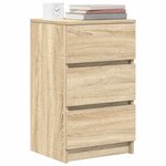 vidaXL Tables de chevet avec 3 tiroirs 2 Pièces chêne sonoma 39x35x65 cm