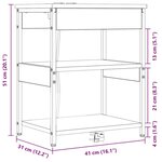 vidaXL Armoires de chevet 2 Pièces Chêne sonoma 41 x 31 x 51 cm