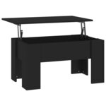 vidaXL Table basse noir 79x49x41 cm bois d'ingénierie
