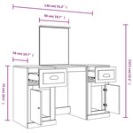 vidaXL Coiffeuse avec miroir blanc 130x50x132 5 cm