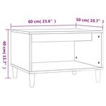 vidaXL Table basse Sonoma gris 60x50x40 cm Bois d'ingénierie