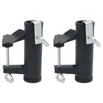vidaXL Pinces à parasol pour balcon 2 Pièces 25-38 mm acier