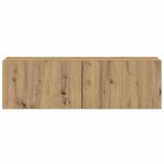 vidaXL Meubles TV muraux 3 Pièces chêne artisanal bois d'ingénierie